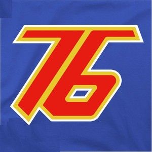 J!NX Royal Soldier: 76 Overwatch Character Logo T-Shirt Blizzard Blue New No Tag